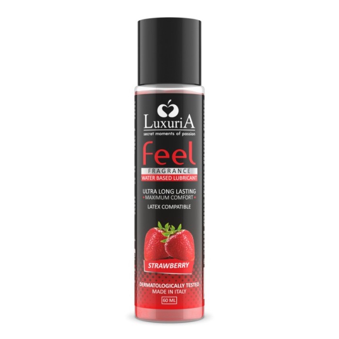 Lubrifiant intim pe baza de apa, cu aroma de capsuni, Luxury Feel Fragrance