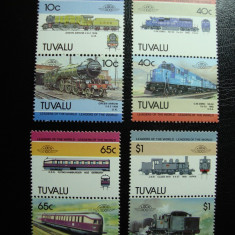 TUVALU 1984 SERIE TRENURI MNH