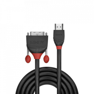 Lindy 3m HDMI to DVI-D Cable, Black Line foto