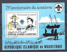 Mauritanie 1982 Scout, perf. sheet, used O.006 foto