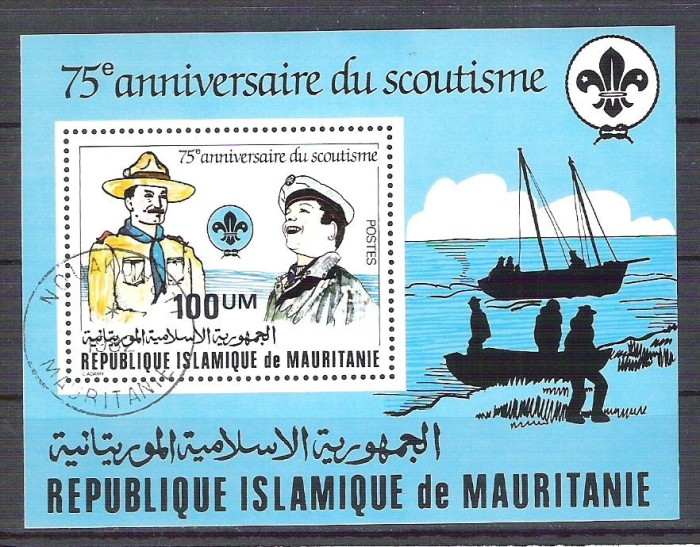Mauritanie 1982 Scout, perf. sheet, used O.006
