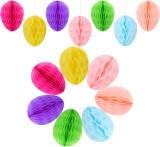 Set de 12 decoratiuni suspendate Jodsen, hartie, multicolor, 10 cm