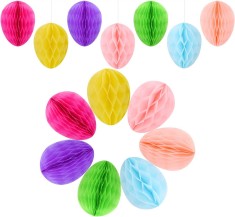 Set de 12 decoratiuni suspendate Jodsen, hartie, multicolor, 10 cm