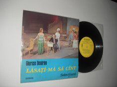 Gherase Dendrino: Lasa?i-ma Sa Cint (Selec?iuni) (1966) disc mediu 10&amp;quot;, opera foto