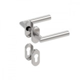 M&acirc;ner ușă cu rozetă ovală, AISI 304, K320 - D8/05-i