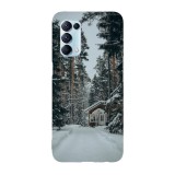 Husa compatibila cu Oppo A74 5G model Cozy Cabin, Silicon, TPU, Viceversa, Transparent, Carcasa