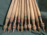 Arta / Traditie / Fus / Design - Lot 10 bucati fusuri taranesti din lemn pentru prelucrat lana !