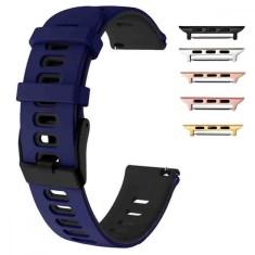 Curea din silicon compatibila cu Apple Watch 9|8|7|6|5|4|3|2|1 Series, 49mm|45mm|44mm|42mm, Navy Blue