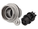 Conector Circular Soclu Mamă 6 PIN Buccaneer 7000 Nichelat
