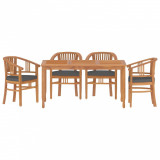 Set masa pentru gradina, lemn masiv de tec, 5 piese GartenMobel Dekor, vidaXL