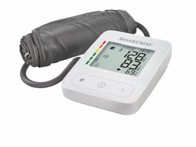 Tensiometru de brat Afisaj LCD cu caractere mari, Auto-masurare,120 Memorii, Alb foto