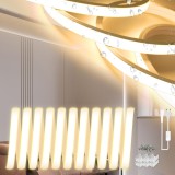 Bandă LED Neon 5m, Bandă LED Impermeabilă și Rezistentă la Foc IP65 din Silicon, Alb Cald 3000K, 10mm, Lumină Fairy pentru Exterior, 230V, Flexibilă,