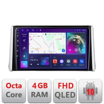 Navigatie Toyota RAV4 2018 Android Ecran QLED octa core 4+64 carplay android auto KIT-RAV4+EDT-E309V3 v1 CarStore Technology foto