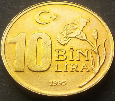 Moneda 10 BIN LIRA - TURCIA, anul 1995 *Cod 2509 foto