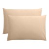 Set 2 Fete Perna Bumbac Ranforce 70x70 Bej, 100% Bumbac, 120 g/mp, Fabricat in Romania