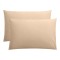 Set 2 huse perna din bumbac ranforce 100%, densitate 120 g/mp, Bej, 70/70cm