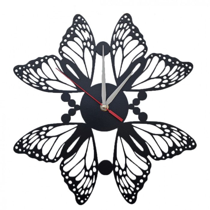Ceas perete metal Fluture 30 cm