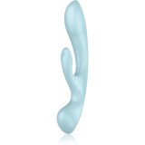 Satisfyer TRIPLE OH vibrator cu stimularea clitorisului Blue 23,5 cm