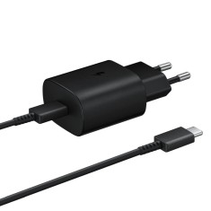 Incarcator 25W Samsung Galaxy TA800EBE cablu DG977BBE Type C 1M, Super Fast Charger, Negru foto