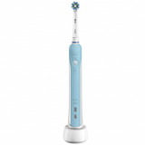 Periuta de dinti electrica Oral-B PRO500 Cross Action, 8800 oscilatii, 1 program, 1 capat, Alb/Albastru