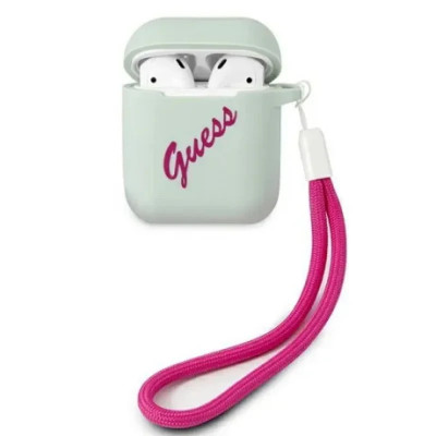 Husa Airpods Guess Vintage GUACA2LSVSBF pentru Airpods 1/2 Blue foto