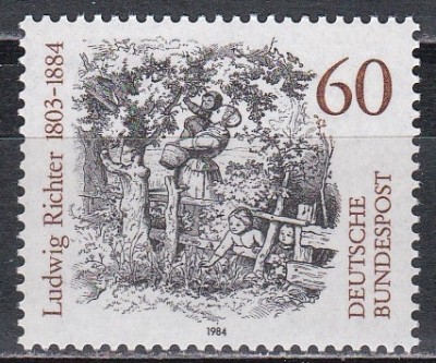 Germania 1984 - 100 de ani de la moartea lui Ludwig Richter, pictor, MNH foto