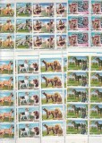 ROMANIA 1990 LP 1239 EXPOZITIA MONDIALA CANINA BRNO&#039;90 BLOCURI DE 10 MNH, Nestampilat