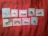 Serie mica North Borneo Britanic 1909 , Fauna si motive locale ,9 valori stampilate