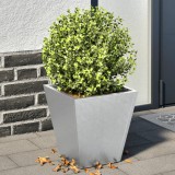 Set 2 Jardiniere Gradina Gossi, 30x30x30 cm, Otel Galvanizat, Ghiveci Flori Exterior Interior, Design Modern