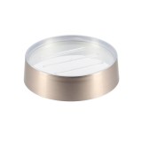 Cumpara ieftin Săpuniera Plastic Rotundă &ndash; Argintiu Metalizat