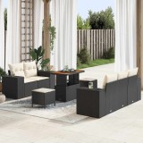 Cumpara ieftin Set de canapele pentru gradina 8 pcs Negru poliratan