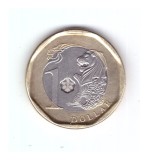 Moneda Singapore 1 dollar /dolar 2014, stare foarte buna, cu luciu