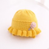 Caciulita galbena dublata tip boneta (Marime Disponibila: 18-24 luni)