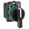 Comutator Rotativ 22mm 3NO Negru fără IP66