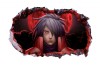 Sticker decorativ, Gaura in perete 3D, Anime, 85 cm, 1015STK