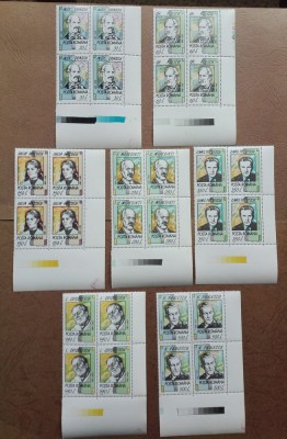 TIMBRE ROMANIA MNH LP1362/1994 ANIVERSARI COMEMORARI PERSONALITATI -Bloc de 4 foto