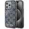 Husa Karl Lagerfeld iPhone 15 Pro Max Hardcase Liquid Glitter, Monogram, negru, KLHCP15XLKLGKCCK