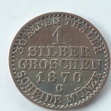 Moneda Prusia 1 Groschen 1870 C Argint William I, Germania