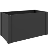 Outsunny Jardinieră &icirc;naltă cu fund deschis, ghiveci cu bară de &icirc;ntărire și mănuși, 102 x 52 x 55 cm, Negru | Aosom Romania