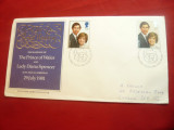 Plic FDC -Nunta Print Charles de Wales cu Lady Diana Spencer 1981