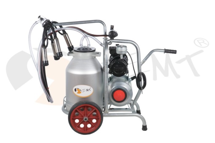 EMT. Aparat de muls vaci 1 post cu bidon din aluminiu 30 litrii EMT 1+1A30