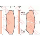 Set placute frana Trw GDB3436, parte montare : Punte fata