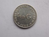 1/10 GULDEN 1966 ANTILELE OLANDEZE-argint