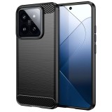 Husa carbon compatibila xiaomi 14 pro, tech protect antisoc, negru