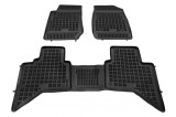 Covorase Auto Cauciuc Tip Tavita Isuzu D-MAX II 2011-2019 Rezaw Bordura Inalta Fixare Mocheta