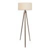 Lampă de podea PWL-1059 E27 &icirc;n nuanță crem-Nuc D38x140cm