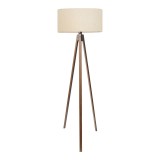 Lampă de podea PWL-1059 pakoworld E27 &icirc;n nuanță crem-Nuc D38x140cm 38x38