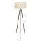 Lampă de podea PWL-1059 E27 &icirc;n nuanță crem-Nuc D38x140cm
