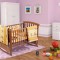 Set pentru patut bebe, Somnart, cearceaf cu elastic pentru saltea 60x120x10, pernuta 37&times;55, pilota 100&times;105, aparatori 180x45, model Honey Relax KipRoo