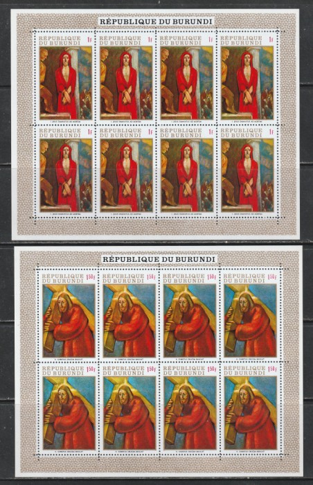 Burundi 1970 - Paste M/S 7v MNH